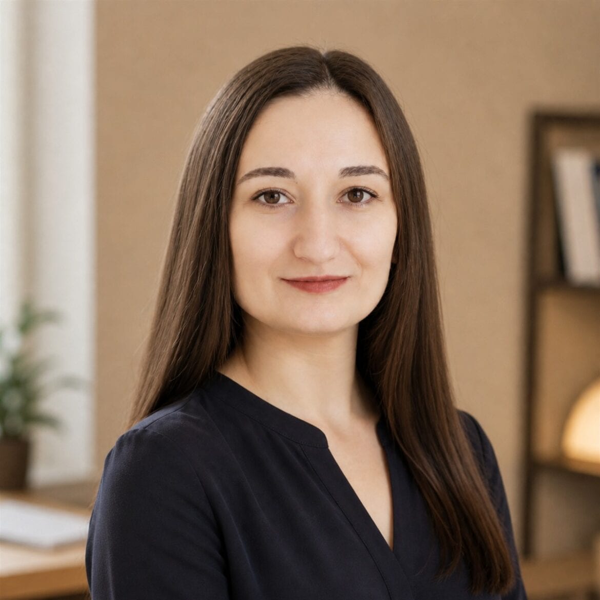 Анна у робочому просторі під час підготовки до заняття